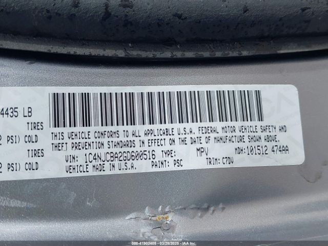 1C4NJCBA2GD600516 Jeep Compass Sport