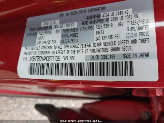 JM3KFBDM4M0371739 Mazda Cx-5 Grand Touring
