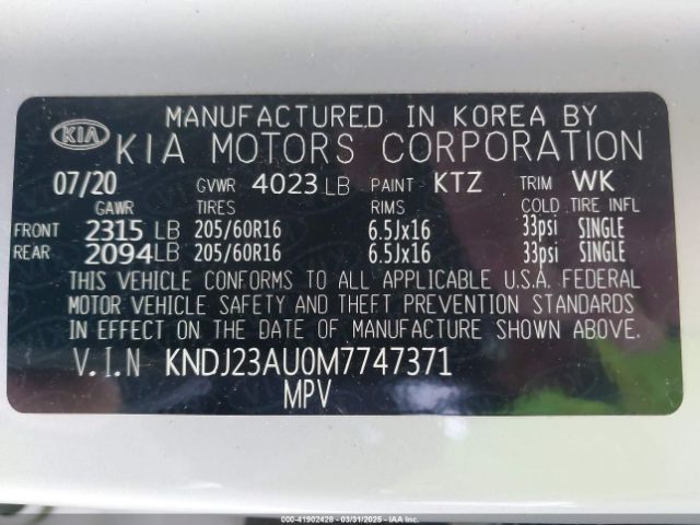 KNDJ23AU0M7747371 KIA SOUL S