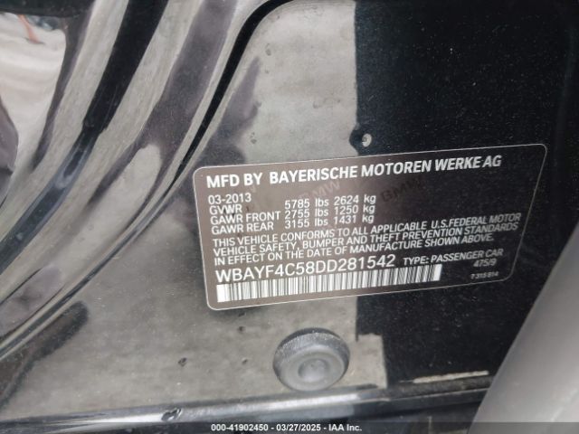 2013 BMW 740LI WBAYF4C58DD281542 Photo 8