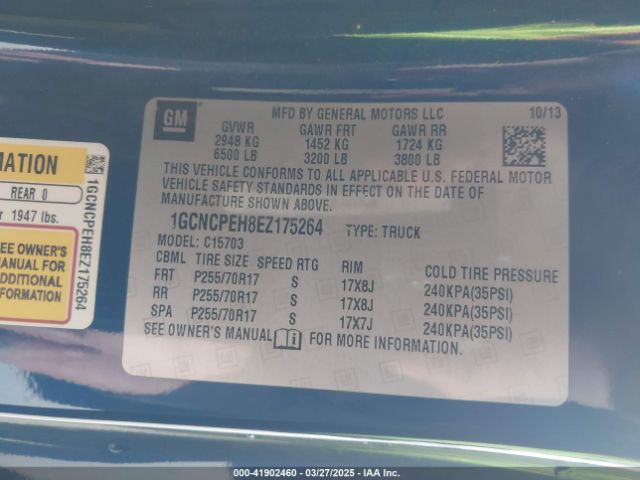 1GCNCPEH8EZ175264 Chevrolet Silverado 1500 Work Truck 1wt