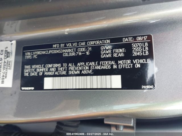 LVY982AK2JP030453 Volvo S90 T5 Momentum