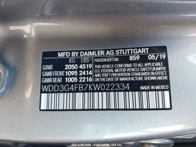 2019 MERCEDES-BENZ A 220 WDD3G4FB7KW022334 Photo 8
