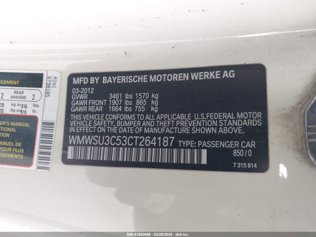 2012 MINI COOPER WMWSU3C53CT264187 Photo 8