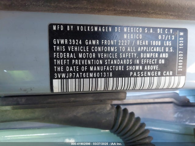3VWJP7AT6EM601318 Volkswagen Beetle 2.5l