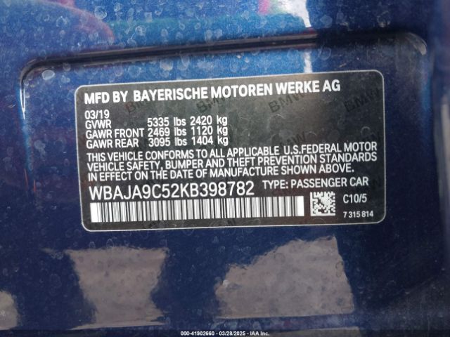 WBAJA9C52KB398782 BMW 530e Iperformance