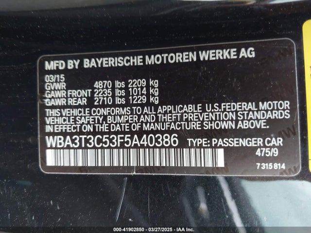 WBA3T3C53F5A40386 BMW 435i