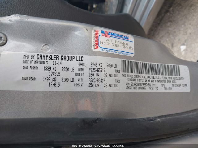 2015 DODGE GRAND CARAVAN 2C4RDGBG6FR607498 Photo 8