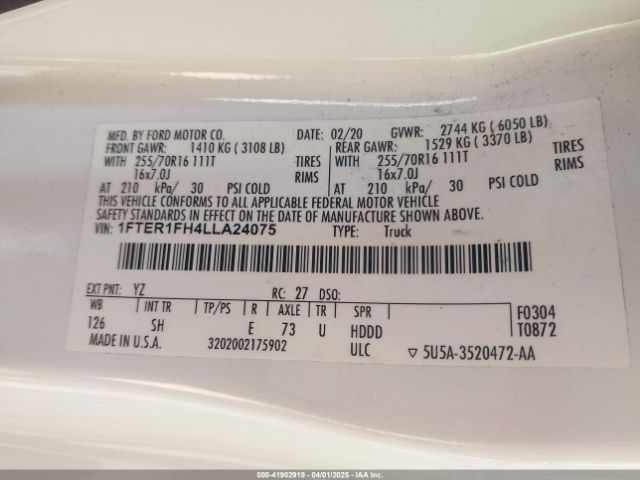 1FTER1FH4LLA24075 Ford RANGER XL