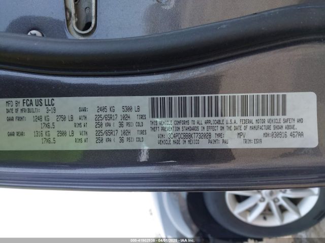 3C4PDCBB8KT732028 Dodge JOURNEY SE