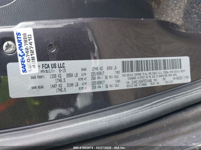 2C4RC1HG4FR731468 Chrysler Town & Country S