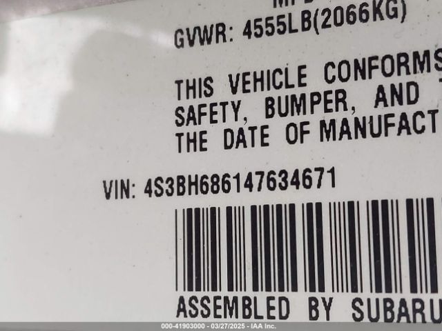 2004 SUBARU OUTBACK 4S3BH686147634671 Photo 8