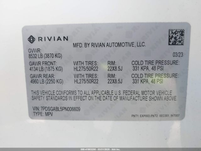 2023 RIVIAN R1S 7PDSGABL5PN006609 Photo 8