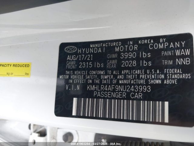 KMHLR4AF9NU243993 Hyundai Elantra N Line