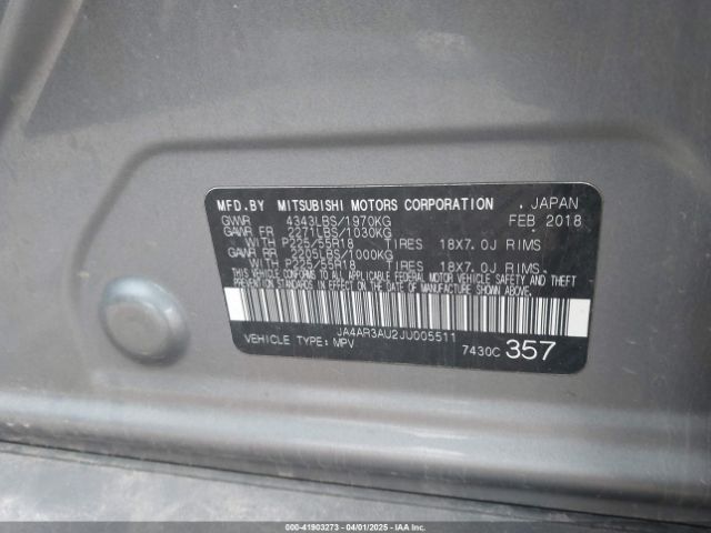 JA4AR3AU2JU005511 Mitsubishi Outlander Sport 2.0 Es