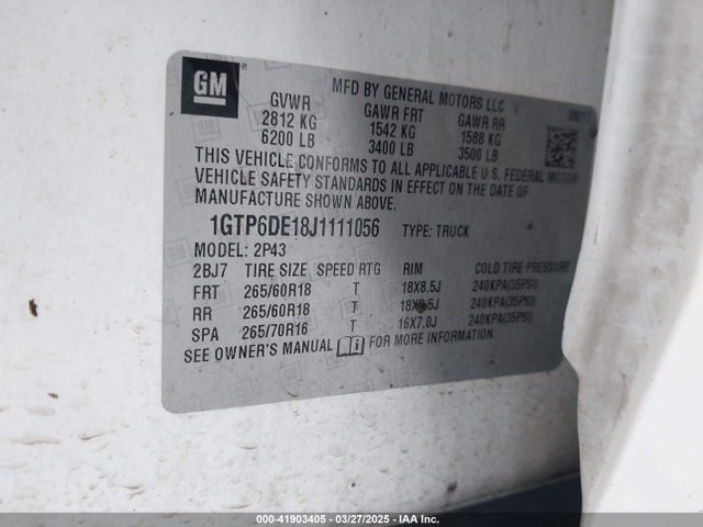 1GTP6DE18J1111056 GMC CANYON SLT