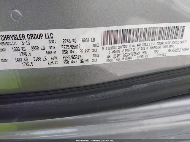 Продажа на аукционе авто 2013 Chrysler Town & Country Touring, vin: 2C4RC1BG2DR769593, номер лота: 41903527