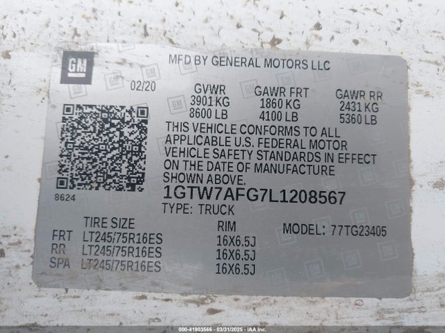 1GTW7AFG7L1208567 GMC l96 - flexible fuel engine, iron