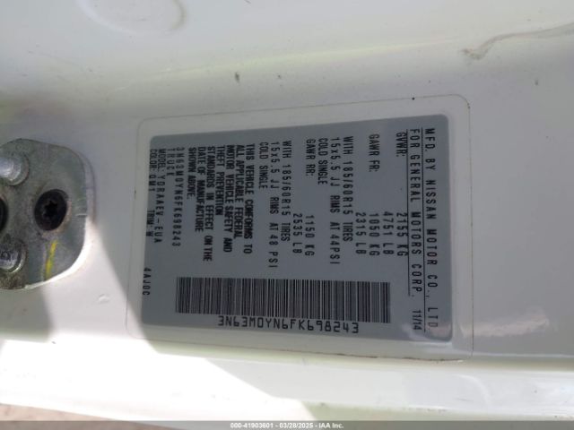 3N63M0YN6FK698243 Chevrolet City Express 1ls