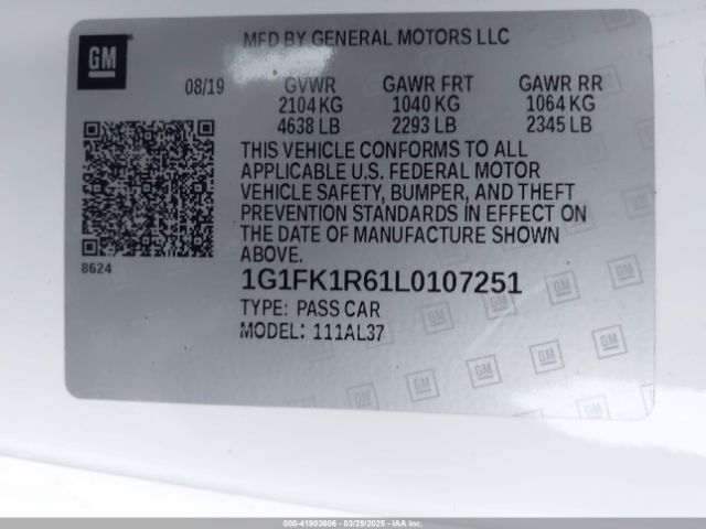 1G1FK1R61L0107251 Chevrolet Camaro Rwd  Zl1
