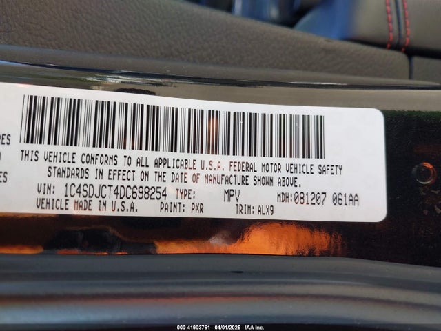 Aukcja sprzedaży 2013 Dodge Durango R/t, vin: 1C4SDJCT4DC698254, numer aukcji: 41903761