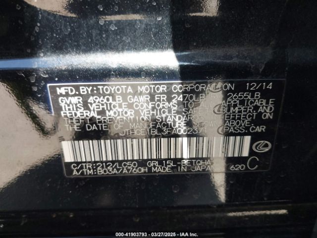 2015 LEXUS GS 350 JTHCE1BL3FA002371 Photo 8
