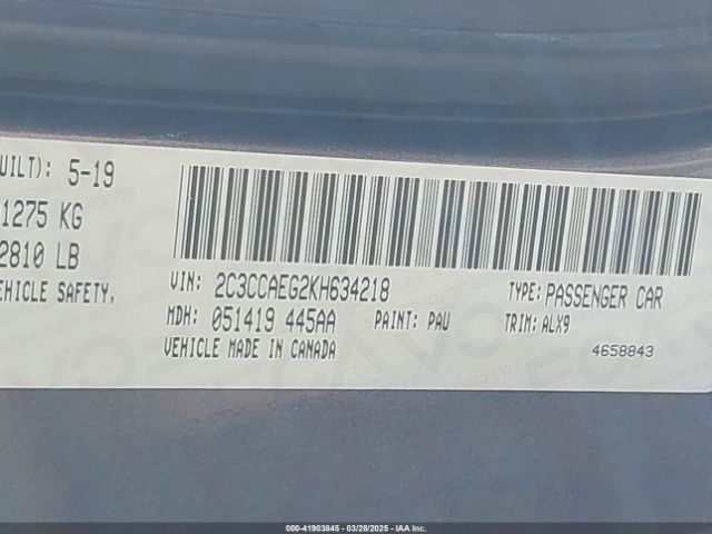 2C3CCAEG2KH634218 Chrysler 300 Limited