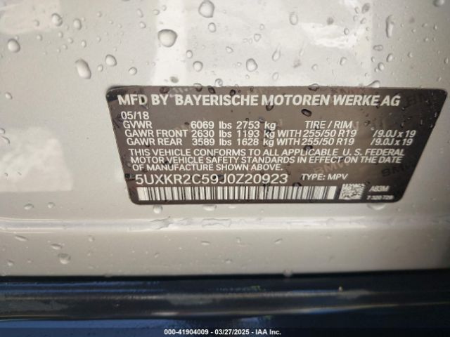 2018 BMW X5 5UXKR2C59J0Z20923 Photo 8