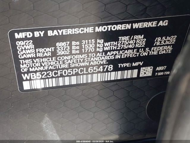 WB523CF05PCL65478 BMW Ix Xdrive50