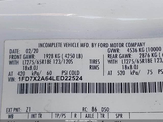 1FD7X2A64LED22524 Ford F-250 Xl