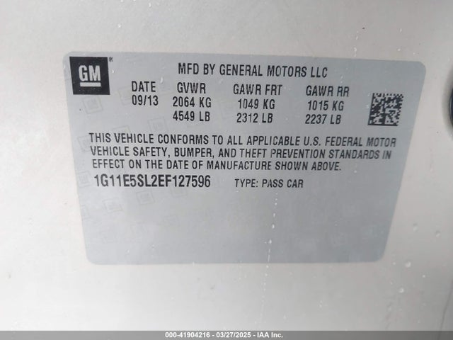 1G11E5SL2EF127596 Chevrolet MALIBU 2LT