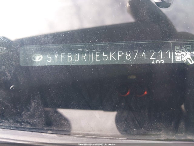 5YFBURHE5KP874211 Toyota COROLLA LE