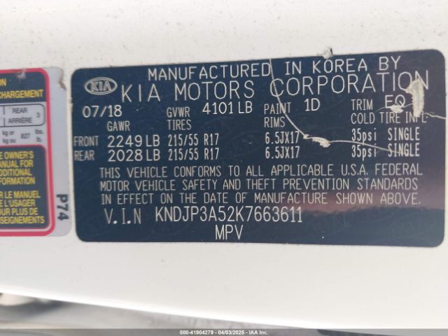 KNDJP3A52K7663611 KIA SOUL +
