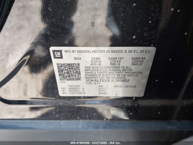3GKALTEVXJL395802 GMC Terrain Sle