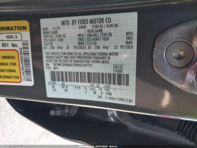 3FMCR9B67RRE34773 Ford Bronco Sport Big Bend
