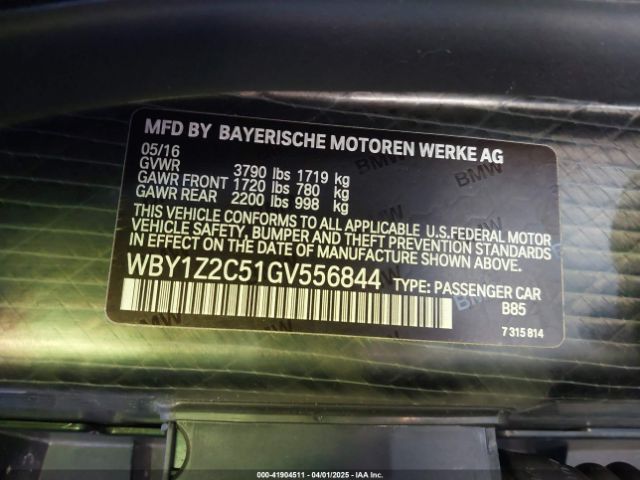 WBY1Z2C51GV556844 BMW I3