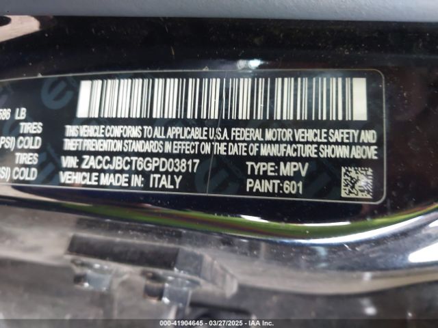 2016 JEEP RENEGADE ZACCJBCT6GPD03817 Photo 8