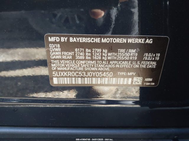 2018 BMW X5 5UXKR0C53J0Y05450 Photo 8