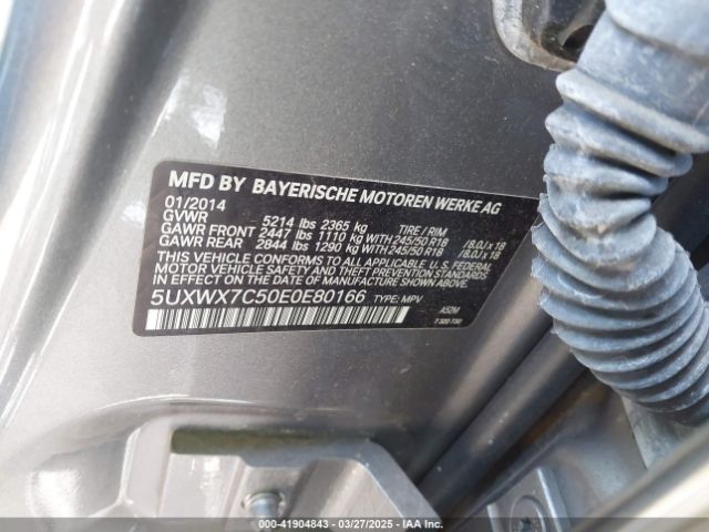 2014 BMW X3 5UXWX7C50E0E80166 Photo 8