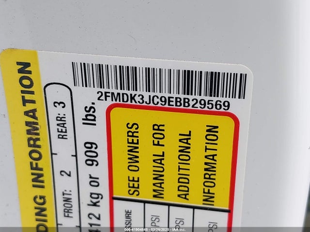 Ford EDGE SEL 2014 2FMDK3JC9EBB29569 Image 9