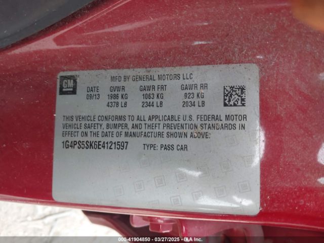 1G4PS5SK6E4121597 Buick Verano Leather Group