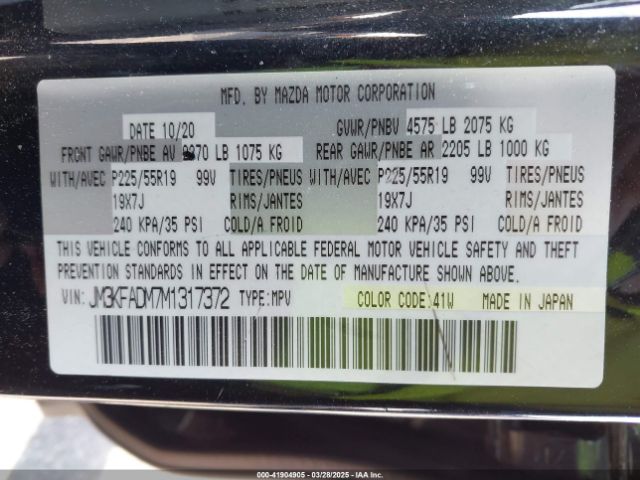 JM3KFADM7M1317372 Mazda Cx-5 Grand Touring