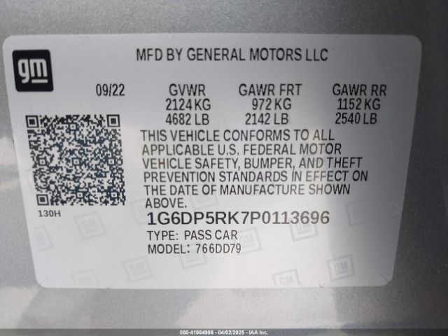 1G6DP5RK7P0113696 Cadillac Ct5 Sport