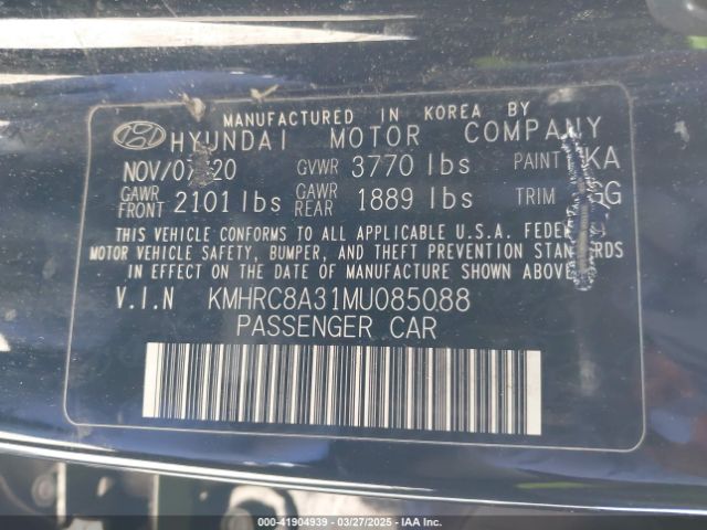 KMHRC8A31MU085088 Hyundai Venue Sel