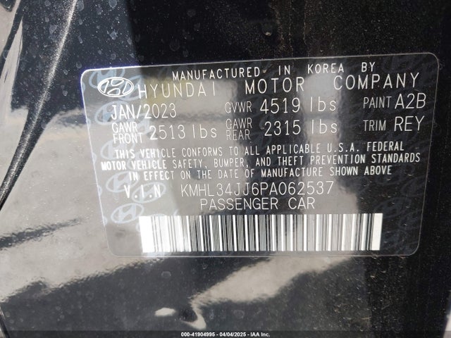 KMHL34JJ6PA062537 Hyundai Sonata Hybrid Sel