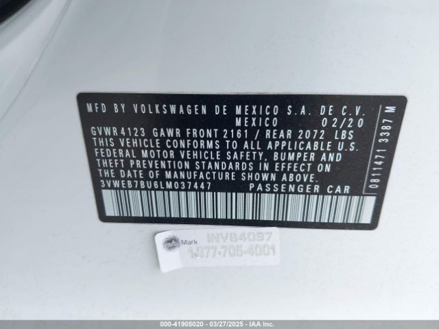 3VWEB7BU6LM037447 Volkswagen 1.4 tsi