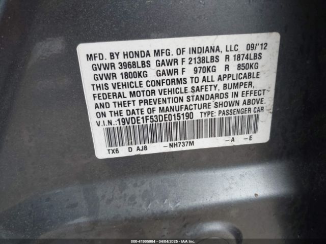 2013 ACURA ILX 19VDE1F53DE015190 Photo 8