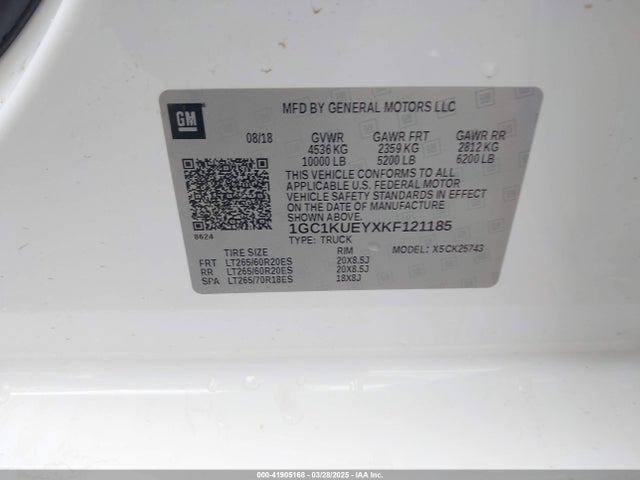1GC1KUEYXKF121185 Chevrolet Silverado 2500hd High Country