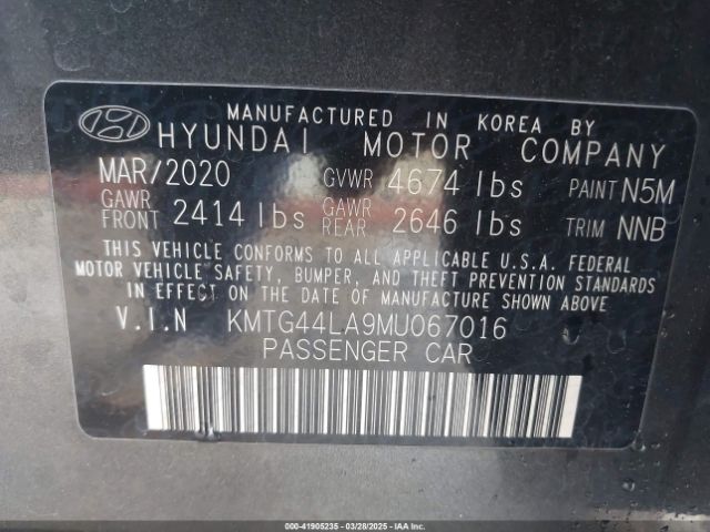 KMTG44LA9MU067016 Genesis G70 2.0t Rwd