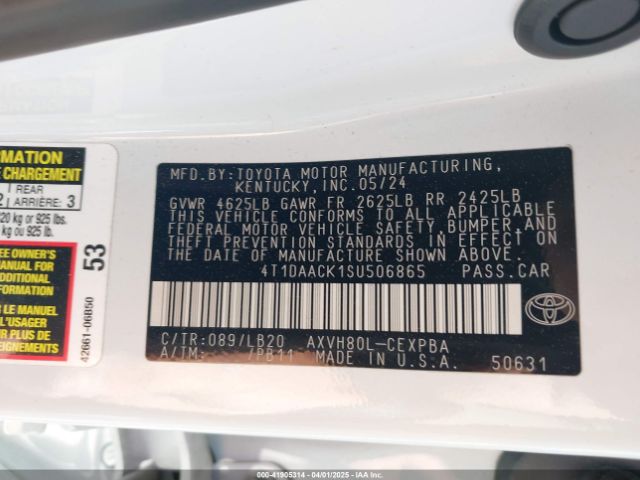 4T1DAACK1SU506865 Toyota CAMRY XSE